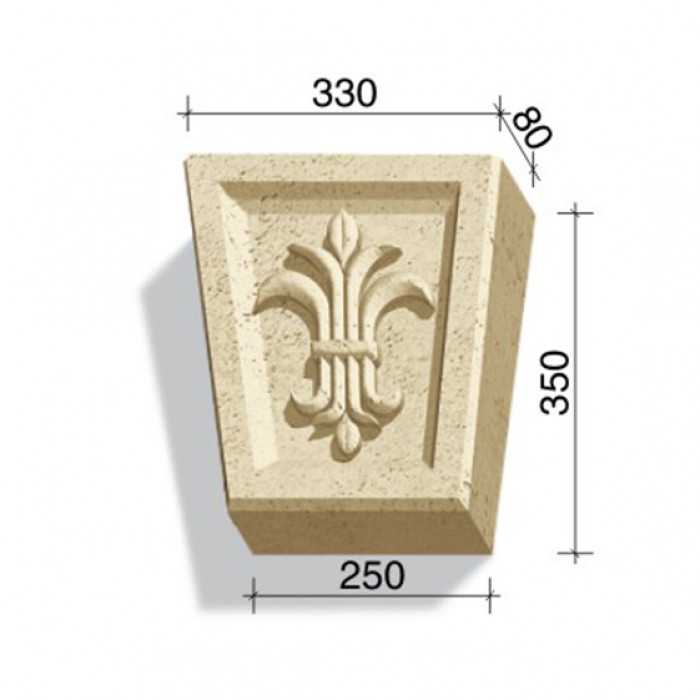 Замковый камень White Hills Тиволи 732-13, 350х330/250х80 мм