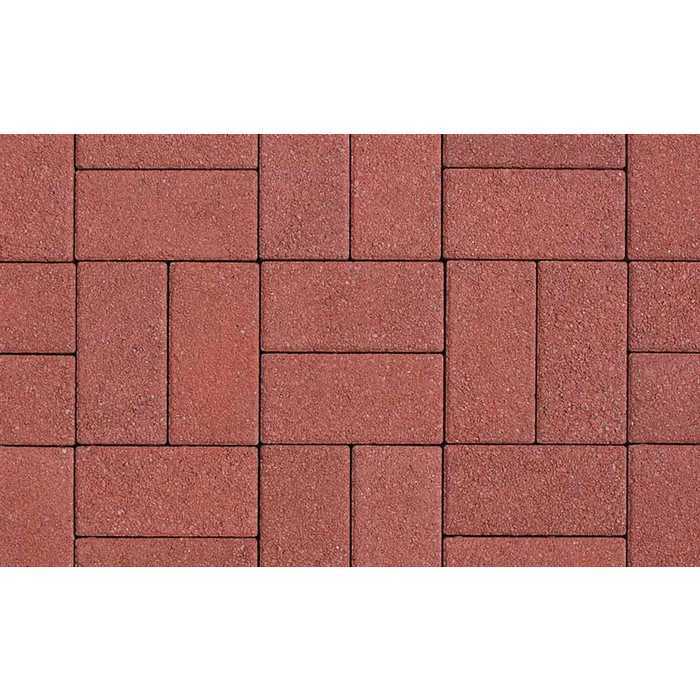 Плитка тротуарная Прямоугольник (Ла-Линия) В.2.П.10 гранит красный 200х100х100 мм